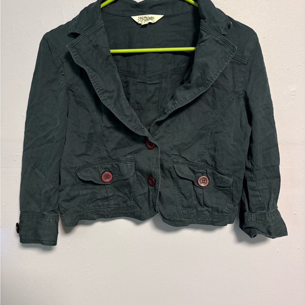 Tramp Dark blue Jacket with Plum Buttons